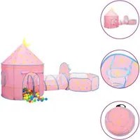 Tenda da Gioco per Bambini Rosa con 250 Palline 301x120x128 cm