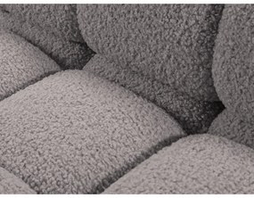 Divano componibile in grigio chiaro con rivestimento in bouclé 288 cm Bellis – Micadoni