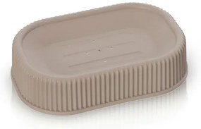 Porta sapone da appoggio tortora in plastica Ring