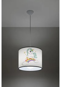 Sollux SL.1412 - Lampadario a sospensione per bambini UNICORN 1xE27/15W/230V diametro 30 cm