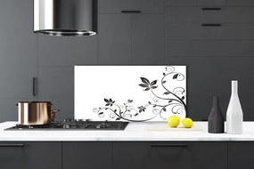 Rivestimento parete cucina Foglie di piante di astrazione 100x50 cm