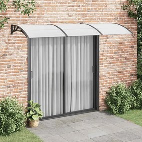 Tettoia Per Porta Nero E Trasparente 300x75 Cm İn Policarbonato /