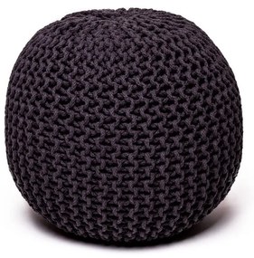 Poggiapiedi grigio scuro con rivestimento in lavorato a maglia Jagger – Bonami Essentials