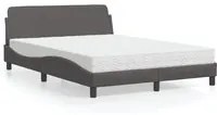 Letto con Materasso Grigio 140x200 cm in Similpelle 3208420