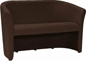 Divano TM-2 in ecopelle marrone scuro – 126x60x76 cm