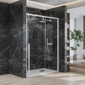 Porta doccia bianca 120cm scorrevole altezza 200h | KSA4000B - KAMALU