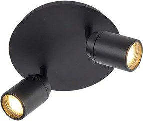 Faretto moderno smart nero incl. GU10 2 luci IP44 - Ducha