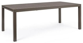 Tavolo arredo giardino allungabile alluminio marrone Hide cm 200-300 x 100
