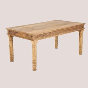 Tavolo Da Pranzo Rettangolare In Legno Di Mango (160x90 Cm) Taraz Legno Naturale - Sklum