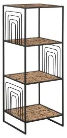 Scaffale Home ESPRIT Nero Metallo Fibra 35 x 35 x 98 cm