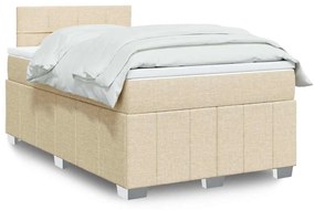 Giroletto A Molle Con Materasso Crema 120x200 Cm İn Tessuto /