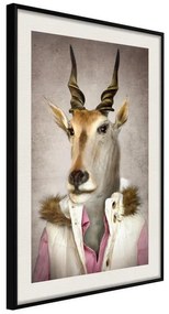 Poster  Animal Alter Ego: Antelope  Cornice Quadri Cornice nera con pass-partout, Larghezza x Altezza Home decor 20x30