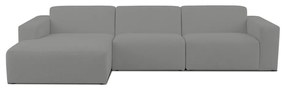 Divano angolare grigio in tessuto bouclé (angolo sinistro) Roxy - Scandic