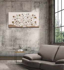 Quadro moderno 59x119 cm figura a legni sovrapposti Autunno