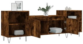 Mobile tv rovere fumo 160x35x55 cm in legno multistrato