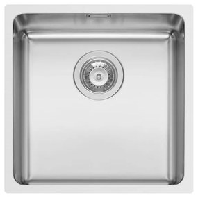 Lavello sottotop 1 vasca PYRAMIS Lume inox L 40 x L 40 cm argento