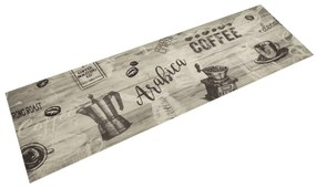 Tappeto Da Cucina Lavabile Grigio Caffè 45x150 Cm İn Velluto /