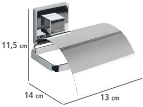 Set di accessori da bagno autoportanti color argento in plastica lucido Quadro - Wenko