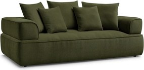 Divano verde con rivestimento in ciniglia 237 cm Whesley – Bobochic Paris