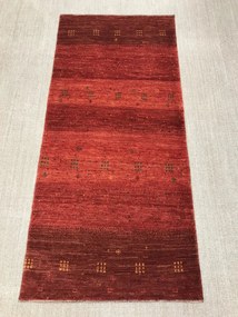 Loribaft Tappeto 90 x 210 Rosso (Iran) Annodato A Mano