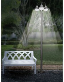 Lampione da giardino, Sidney H 220.0 cm, argento, IP44 EGLO