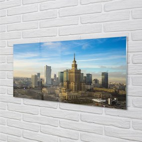 Pannello paraschizzi cucina Varsavia Panorama dei grattacieli 100x50 cm