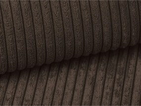 Divano marrone allungabile con rivestimento in velluto a coste 195 cm Nona – Makamii