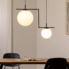 ALDEX Lampada a sospensione Zac, 2 luci, nero