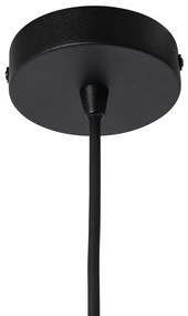 Lampada a sospensione di design nera con opale - Angela