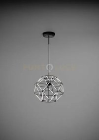 Euclide lampadario sospeso 35cm a led 3000k 3273lm 44w colore nero
