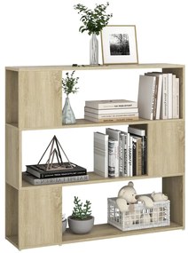 Libreria/divisorio rovere sonoma 100x24x94 cm