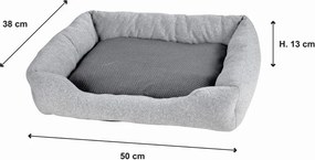 Cuccia grigio chiaro per cane 50x38 cm Graphene – Love Story