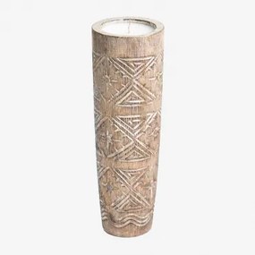 Candela in legno Hakim ↑40 cm - Sklum
