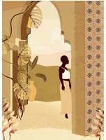 Arte International Carta da parati panoramica Les Mysteres De Madagascar - Dune