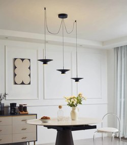 Lindby Lampada LED a sospensione Norvind, a 6 luci, nero, metallo