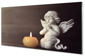 Pannello paraschizzi cucina Candela angelo di preghiera 100x50 cm