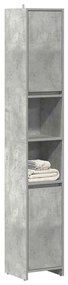 Mobile Da Bagno Grigio Cemento 30x30x183,5 Cm Legno Multistrato /