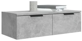 Mobili pensili 2 pz grigio cemento 68x30x20cm legno multistrato
