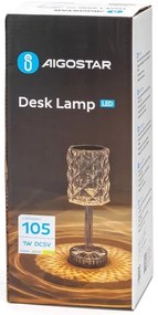 Aigostar- Lampada ricaricabile dimmerabile LED/1W/5V 2700/4000/6500K 1800mAh 26 cm