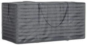 Borsa porta cuscini da giardino nera 150x75x75 cm polietilene