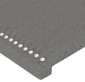 Testiera ad orecchio grigio scuro 93x23x118/128 cm in tessuto