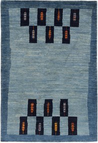 Gabbeh Tappeto 120 x 180 Blu (Iran) Annodato A Mano