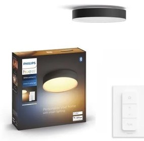 Philips - Lampada LED dimmerabile Hue ENRAVE S LED/9,6W/230V Ø 261 mm nera + telecomando