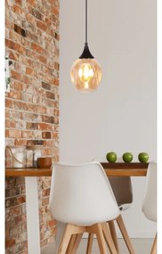 Lampadario a sospensione con filo ASPA 1xE27/40W/230V nero