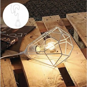 Eglo 79085 - Lampada da tavolo con spina BYRON 1xE27/40W/230V bianca