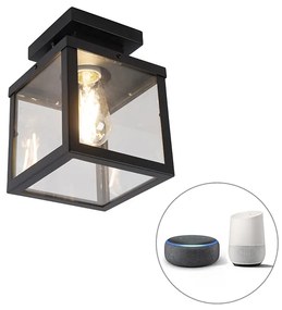Lampada da soffitto per esterni industriale nera incl. ST64 Wifi - Rotterdam
