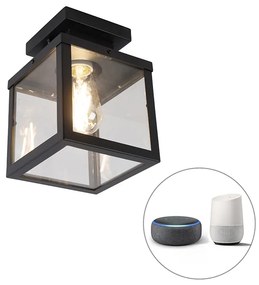 Plafoniera da esterno nera incl. lampadina smart ST64 - ROTTERDAM