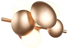 Lampada da parete in oro e bianco Bubble - Trio Select