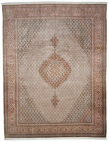 Tabriz Tappeto 410x300 Beige (Iran) Annodato A Mano