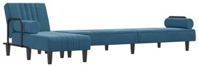 Divano letto a l blu 260x140x70 cm in velluto